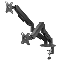  Savio UM-04 Dual monitor spring desk mount 17"-32" Black