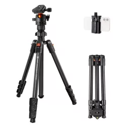   K&F Concept Lightweight Vlog Travel Tripod Compact Flexible & Portable 17.6lbs/8kg