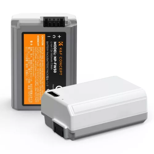 K&F Concept K&F Concep NP-FW50 akkumulátor 2db 1100mAh USB-C csatlakozóval