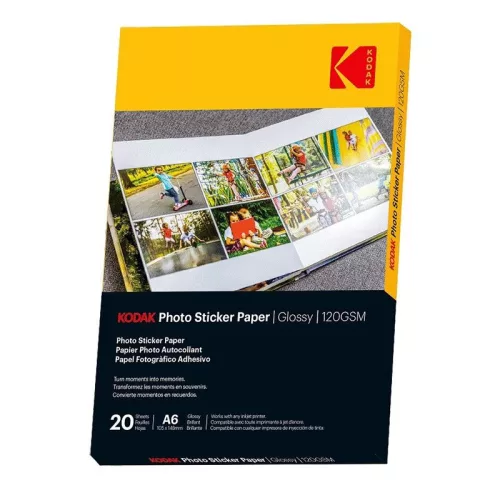 Kodak Kodak fotópapír ragasztható matrica A4 21x29,7cm fényes 120g