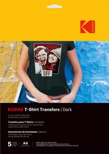Kodak pólóra vasalható hőtranszfer fotópapírpapír sötét színű pólókhoz A4, 5db