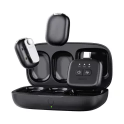   Ulanzi A30 vezeték nélküli Mini lavalier mikrofon 2 mikrofon és 1 vevő usb-c lighting Black