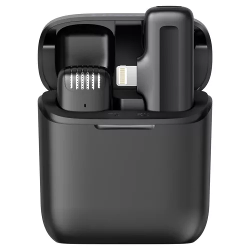 Ulanzi J11 vezeték nélküli Lavalier mikrofon 1 mikrofon és 1 vevő lighting csatlakozás Black