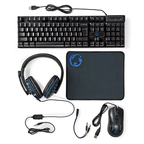 Nedis GCK51110BKUS 5-in-1 Gaming Combo Kit Black US
