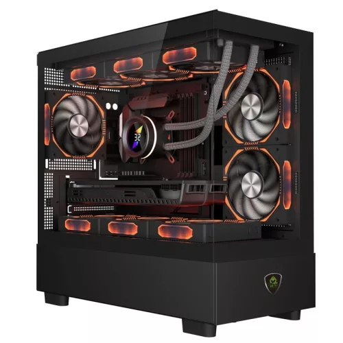 Keep Out XC-301 GLASS RGB Tempered Glass Black