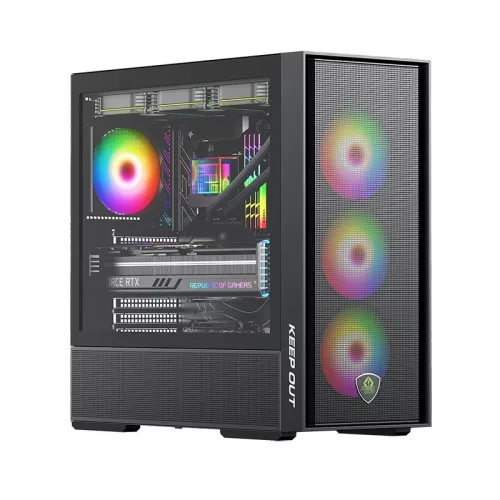 Keep Out XC-805 MESH Tempered Glass Black