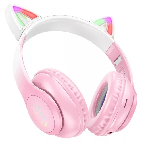 Hoco W42 Cat Bluetooth Headset Pink