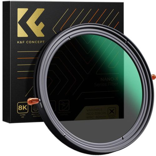 K&F Concept NANO-X, CPL+VARIO ND2-32 szűrő, w/o black cross, HD, vízlep, karcálló, törlőkendő, 43mm