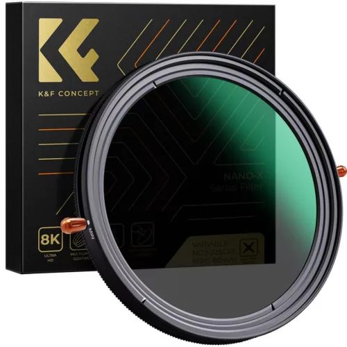 K&F Concept NANO-X, CPL+VARIO ND2-32 szűrő, w/o black cross, HD, vízlep, karcálló, törlőkendő, 58mm