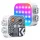 K&F Concept RGB LED lámpa, 2500-9900K, CRI 96+, 2000mAh, 21 fényeffekt, fehér