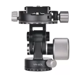   K&F Concept VH-60L dupla panoráma állvány fej, 10kg teherbírás, arca swiss, vízszintjelző