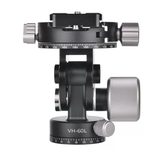 K&F Concept VH-60L dupla panoráma állvány fej, 10kg teherbírás, arca swiss, vízszintjelző