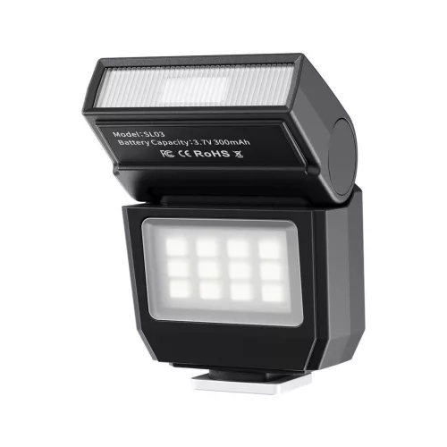 Ulanzi SL03 Spark Lite mini vaku és Led, dönthető, GN8, középpontos érintkező, fekete