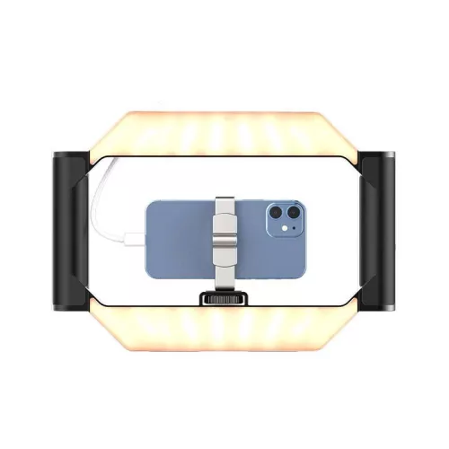 Ulanzi U-rig, LED keret, telefon tartóval, 3 vakupapucs, bluetooth kioldó, 2500k-9000K, 5000mAh