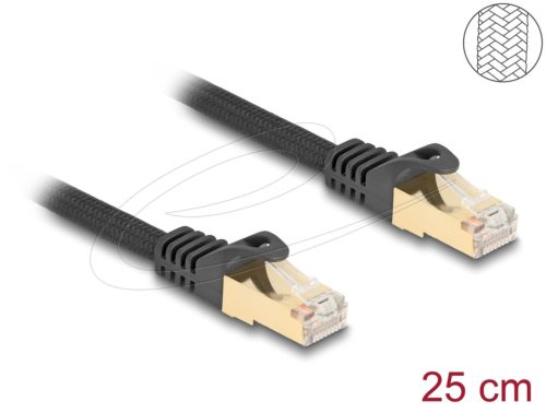 DeLock CAT6A S-FTP Patch Cable 0,25m Black