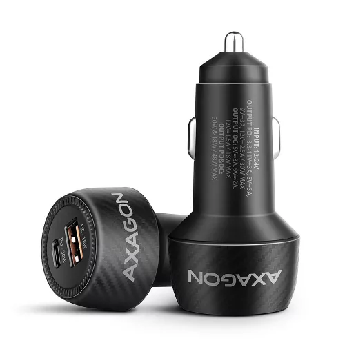 AXAGON PWC-PQ48 PD3.0 & QC4+ 2xOUTPUTS car charger 48W Black