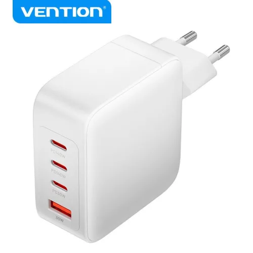 Vention 4-Port USB Gan Charger White