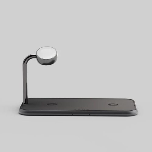 Zens Dual+Watch Aluminium Wireless Charger Black