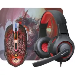 Defender Dragon born MHP 003 Gaming Mouse Kit Black/Red