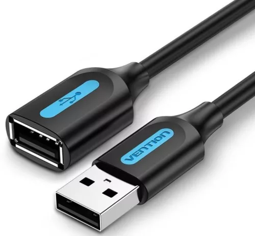 Vention USB 2.0 A to USB 2.0 A Extension Cable 1,5m Black