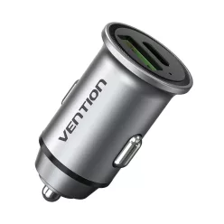 Vention 2-Port Car Charger Silver