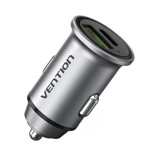 Vention 2-Port Car Charger Silver