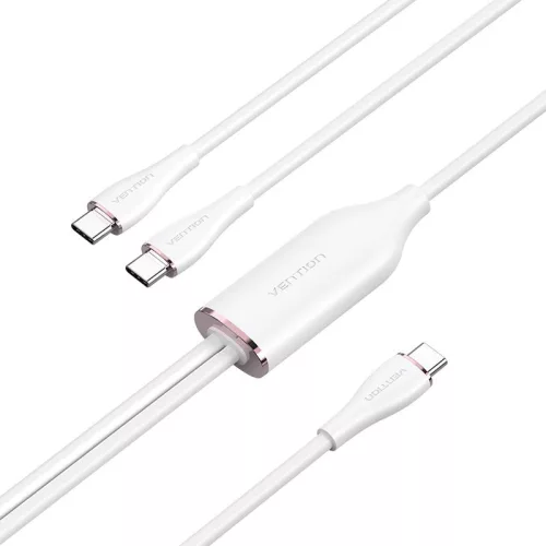 Vention USB 2.0 C to 2xUSB C Cable 1,5m White