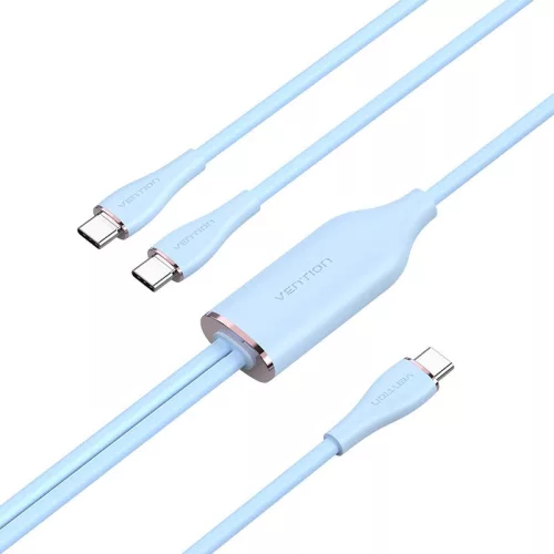 Vention USB 2.0 C to 2xUSB C Cable 1,5m Blue