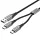 Vention USB 2.0 A to 2xUSB-C Cable 0,5m Silver/Black