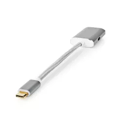   Nedis USB 3.2 Gen 1 USB-C Male - DisplayPort Female USB-C Female 4K60Hz Power delivery 0,20m Grey