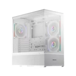 LC Power Gaming 812W Quartz Vision Tempered Glass White