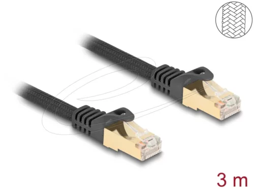 DeLock CAT6A S-FTP Patch Cable 3m Black