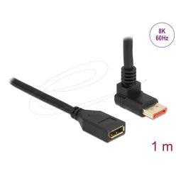   DeLock DisplayPort extension cable male 90° upwards angled to female 8K 60 Hz 1m Black