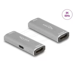 DeLock HDMI Repeater 8K 60 Hz 20m Grey