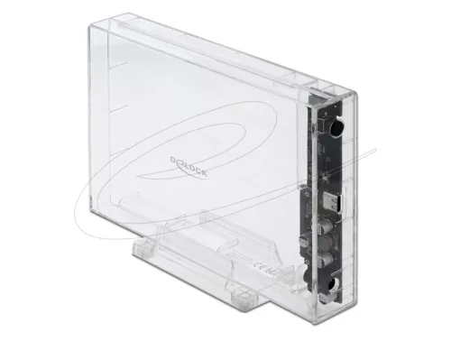 DeLock External Enclosure for 3.5″ SATA HDD Transparent