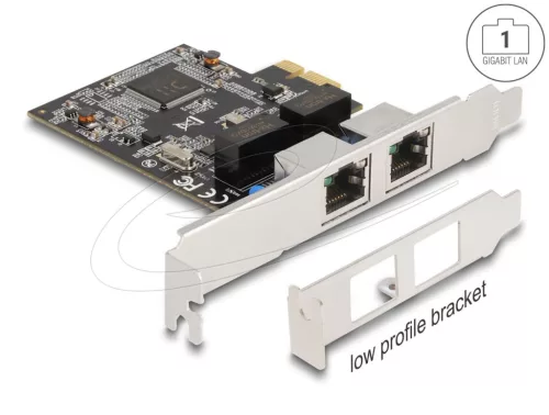 DeLock PCI Express Network Card Gigabit LAN 2xRJ45
