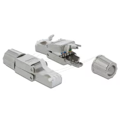 DeLock RJ45 plug Cat.6A STP toolfree