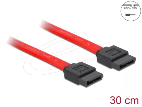 DeLock Cable SATA 30cm Red