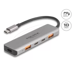 DeLock 5-portos USB3.0 HUB Grey