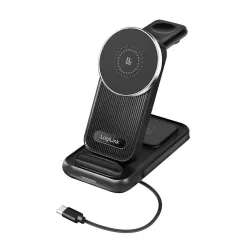   Logilink 4-in-1 charging station Apple MagSafe compatible 20,5W Black