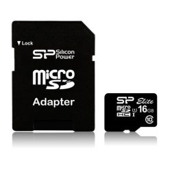   Silicon Power 16GB microSDHC Elite Class 10 UHS-I + adapterrel