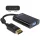DeLock Displayport 1.1 male to VGA 15 pin female + audio + power Black adapter