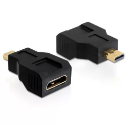   DeLock Adapter High Speed HDMI with Ethernet – mini C female > micro D male