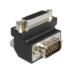   DeLock Adapter DVI 24+5 pin female > VGA 15 pin male 90° angled