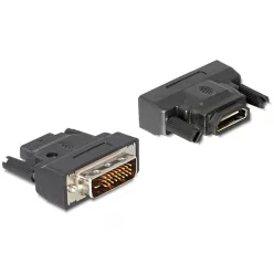   DeLock DVI-D (Dual Link) (24+1) male > HDMI female with LED Adapter