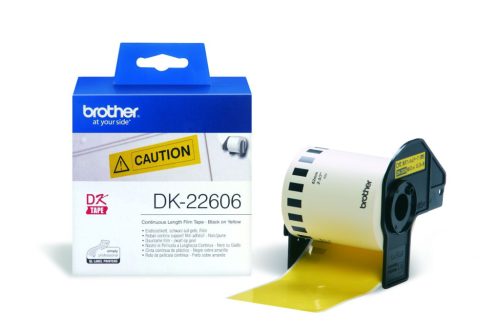 Brother DK-22606 folytonos szalagcímke 62mm x 15,24m öntapadós Yellow