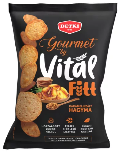 Detki gourmet vitál fitt teljes kiőrlésű kréker karamellizált hagymás 100 g