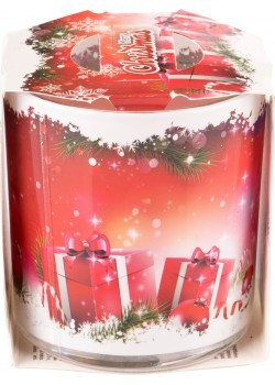 Verona üvegpoharas illatmécses piros ajándék 1 db