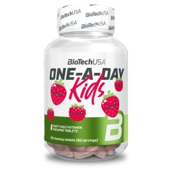 Biotech one a day kids eper-málna rágótabletta 90 db