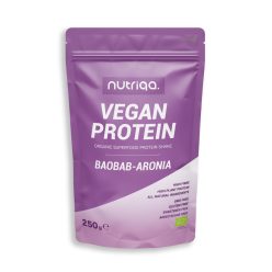 Nutriqa bio vegán baobab-arónia protein shake 250 g